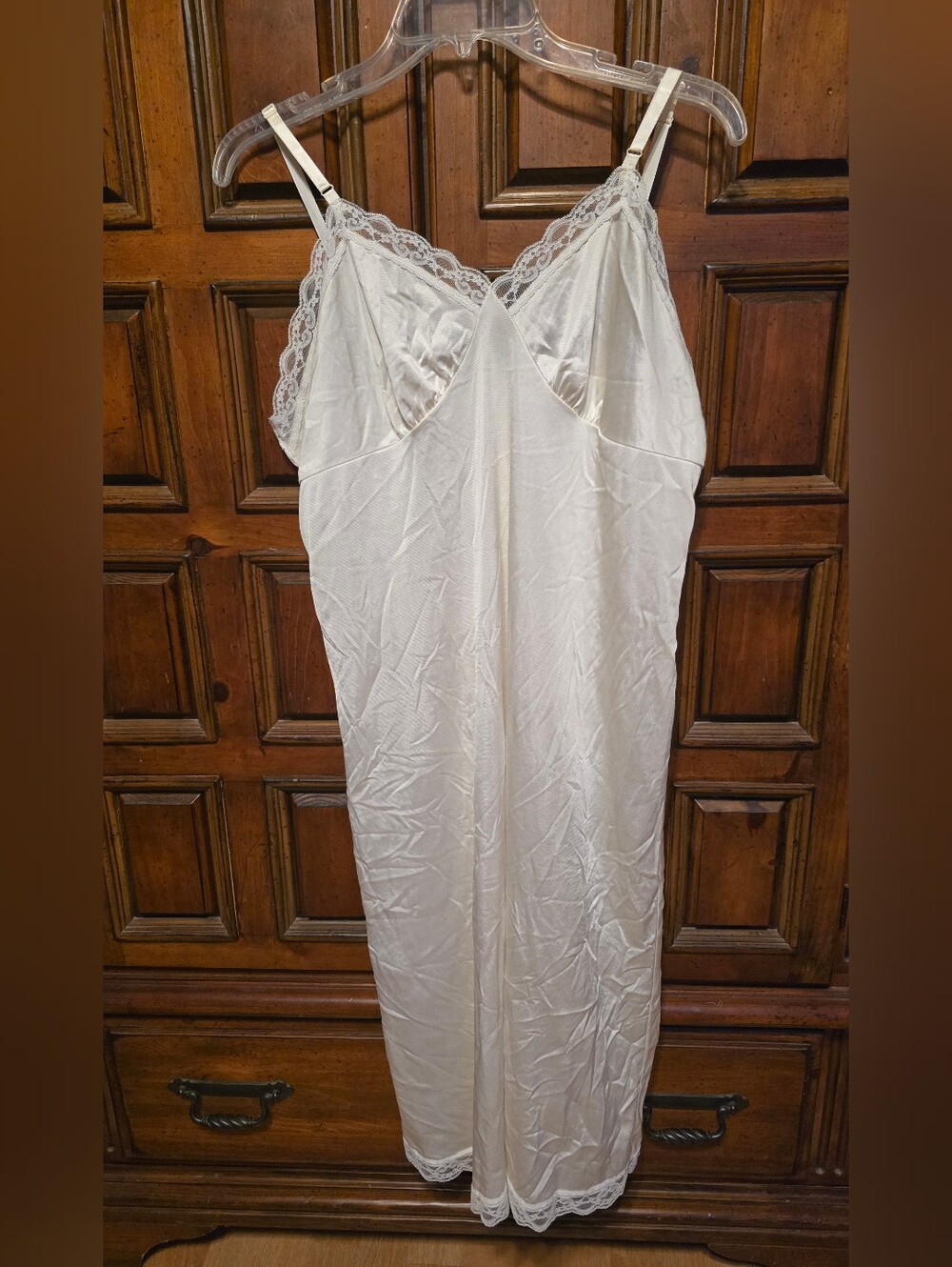 Deena Ivory Full Slip Lace Trim Adjustable Straps Nylon Women’s Size 40